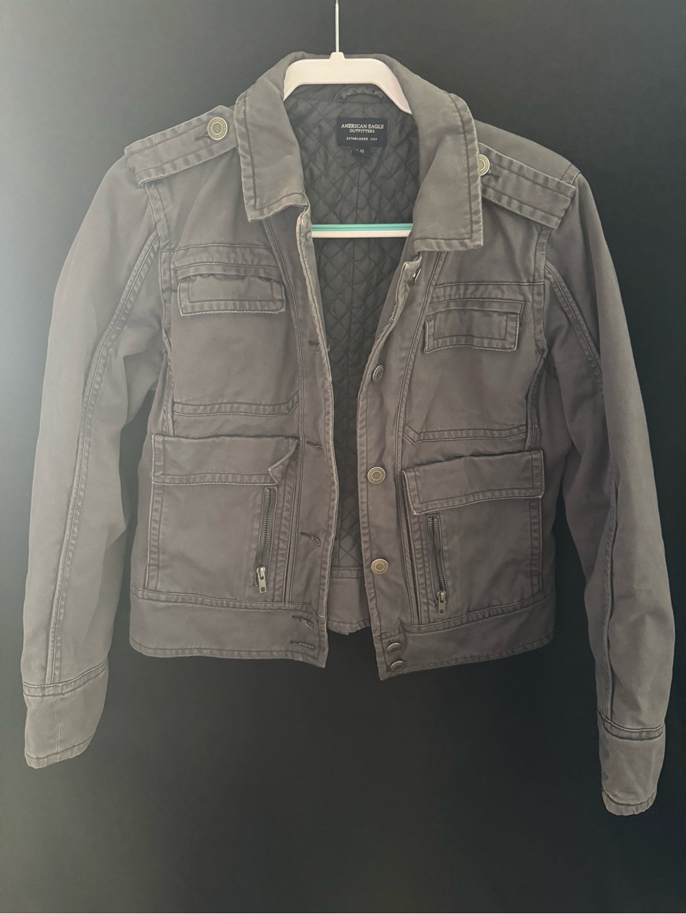 American Eagle Outfitters Quilted Jacket - Black